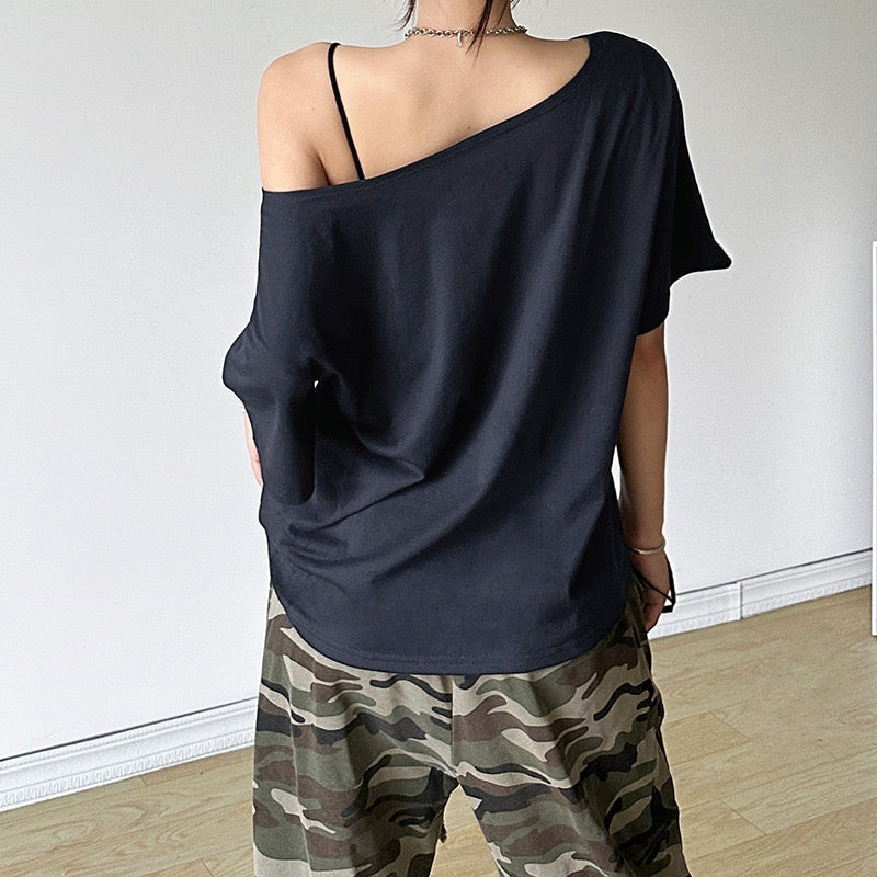 ‘East Coast’ Oversized Off-Shoulder Shirt