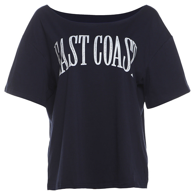 ‘East Coast’ Oversized Off-Shoulder Shirt