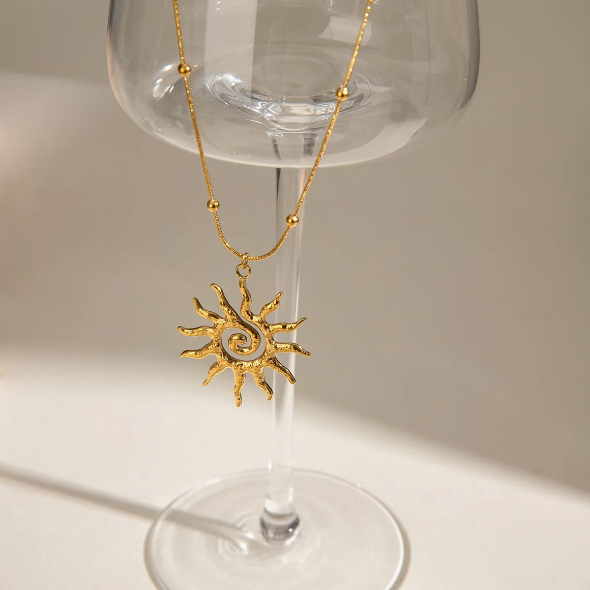 Empress Sun Pendant Necklace