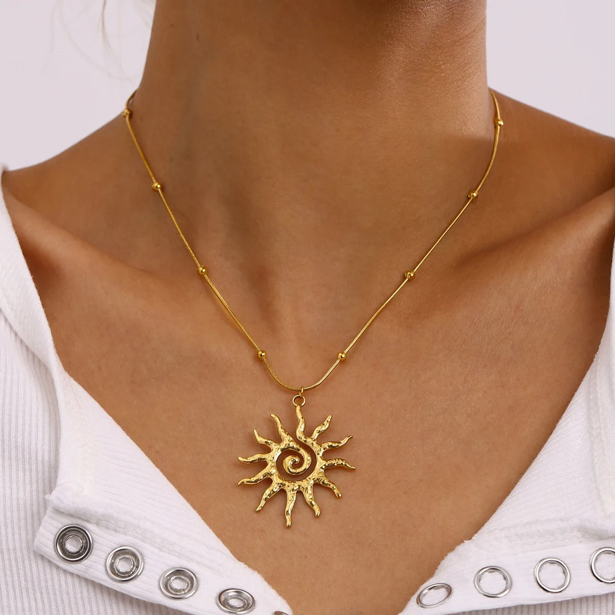 Empress Sun Pendant Necklace