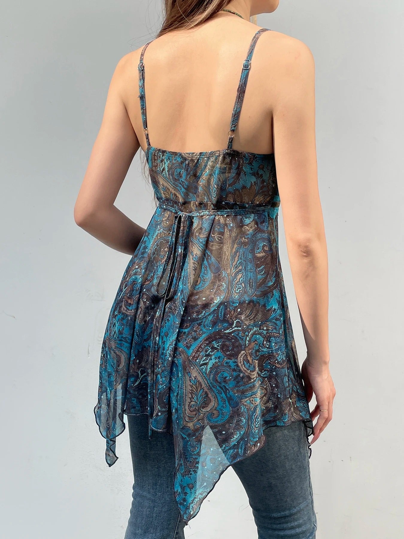 Enchanted in Paisley: Vintage Handkerchief Top