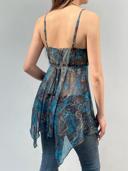 Enchanted in Paisley: Vintage Handkerchief Top