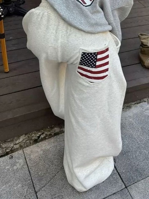 American Flag Back Pocket Sweatpants