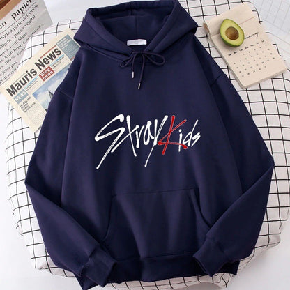 "Stray Kids" Solid Plain Hoodie