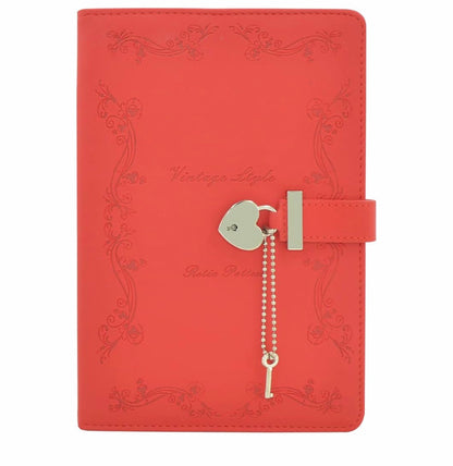 ‘Vintage Style’ Heart Shaped Lock Diary