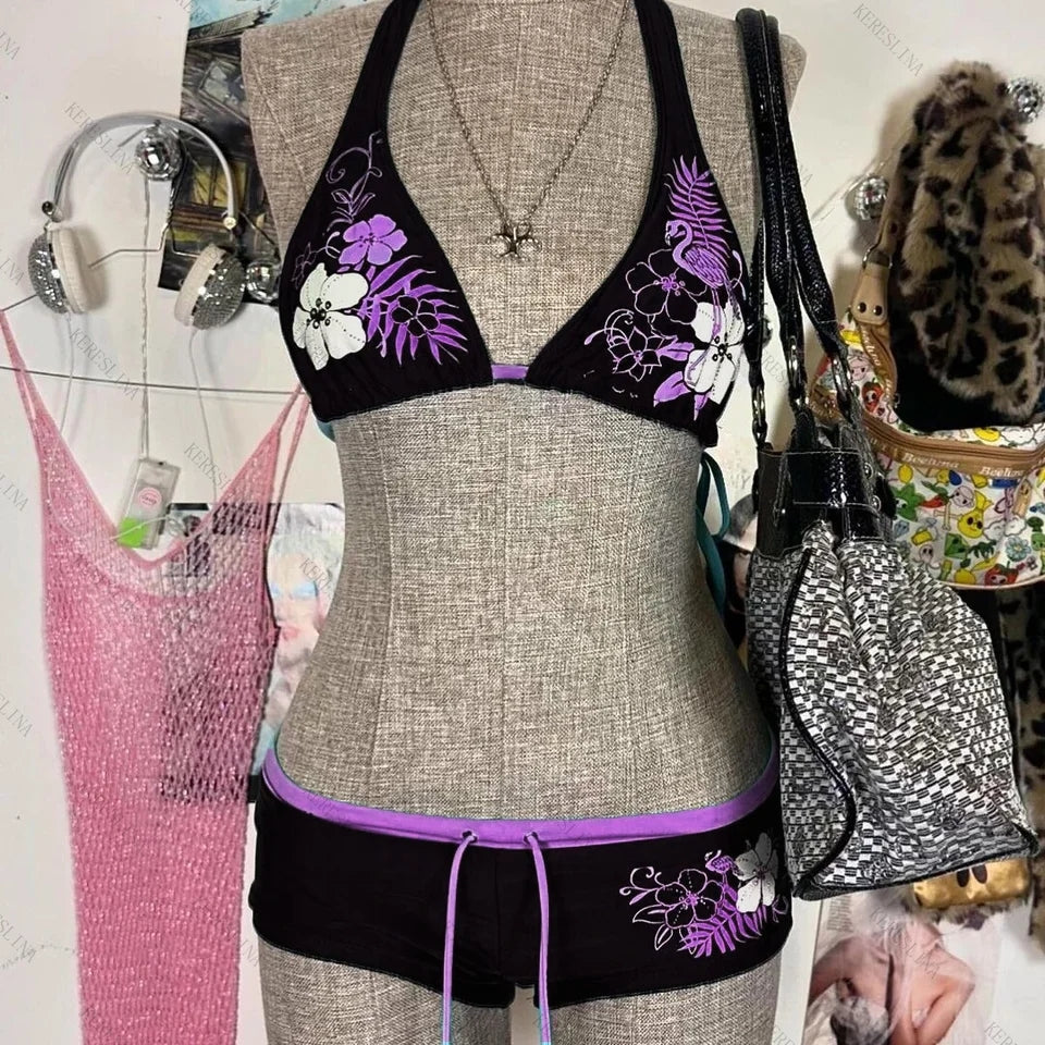 Island Tropical Flower Bikini Set