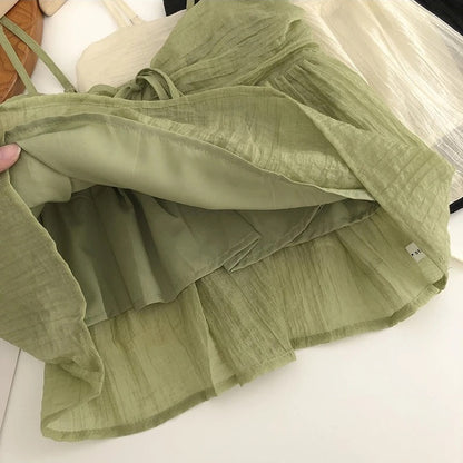 Bethany Tie-Front Mesh Cami Top