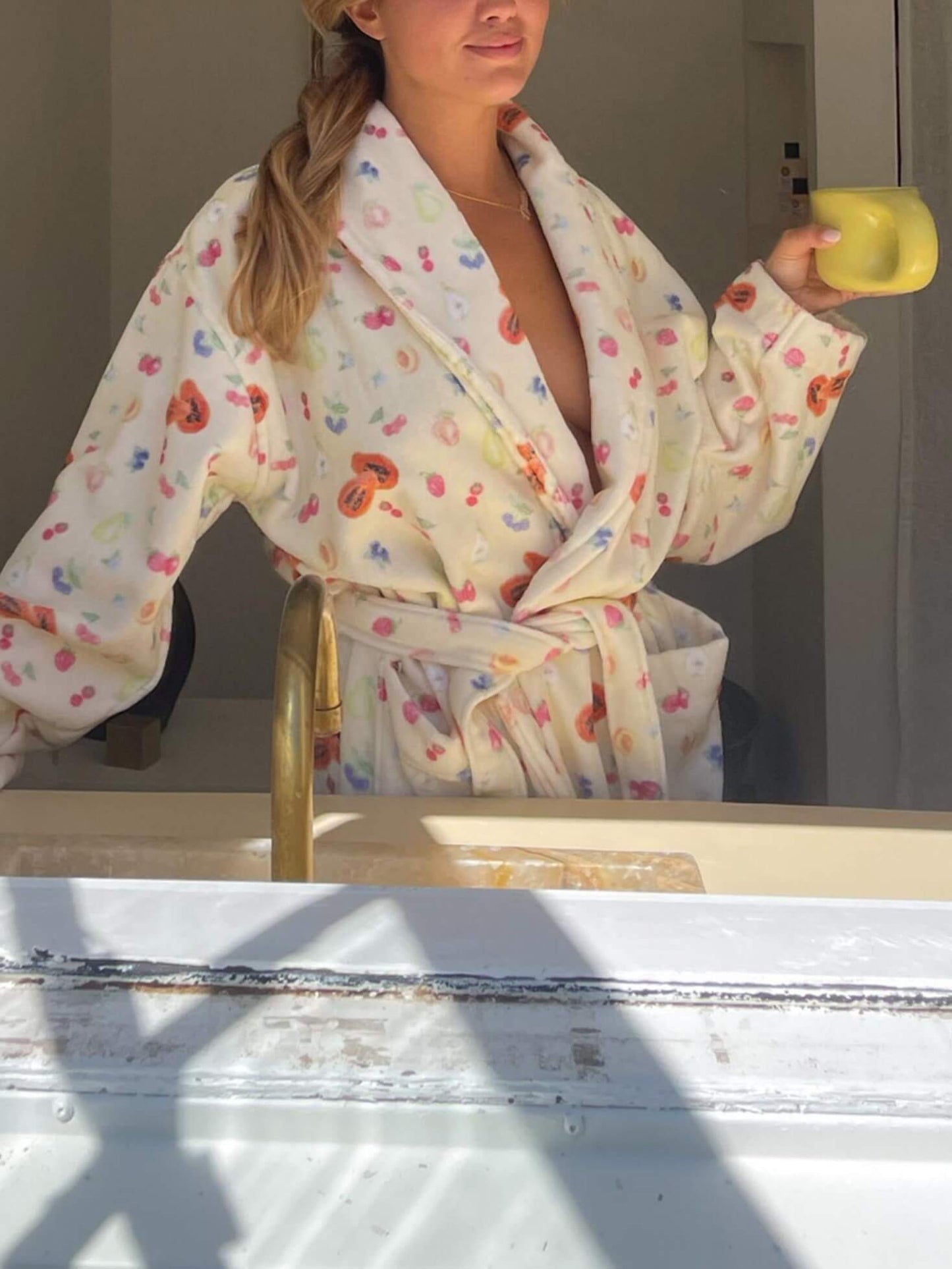 Fruit Print Midi Robe