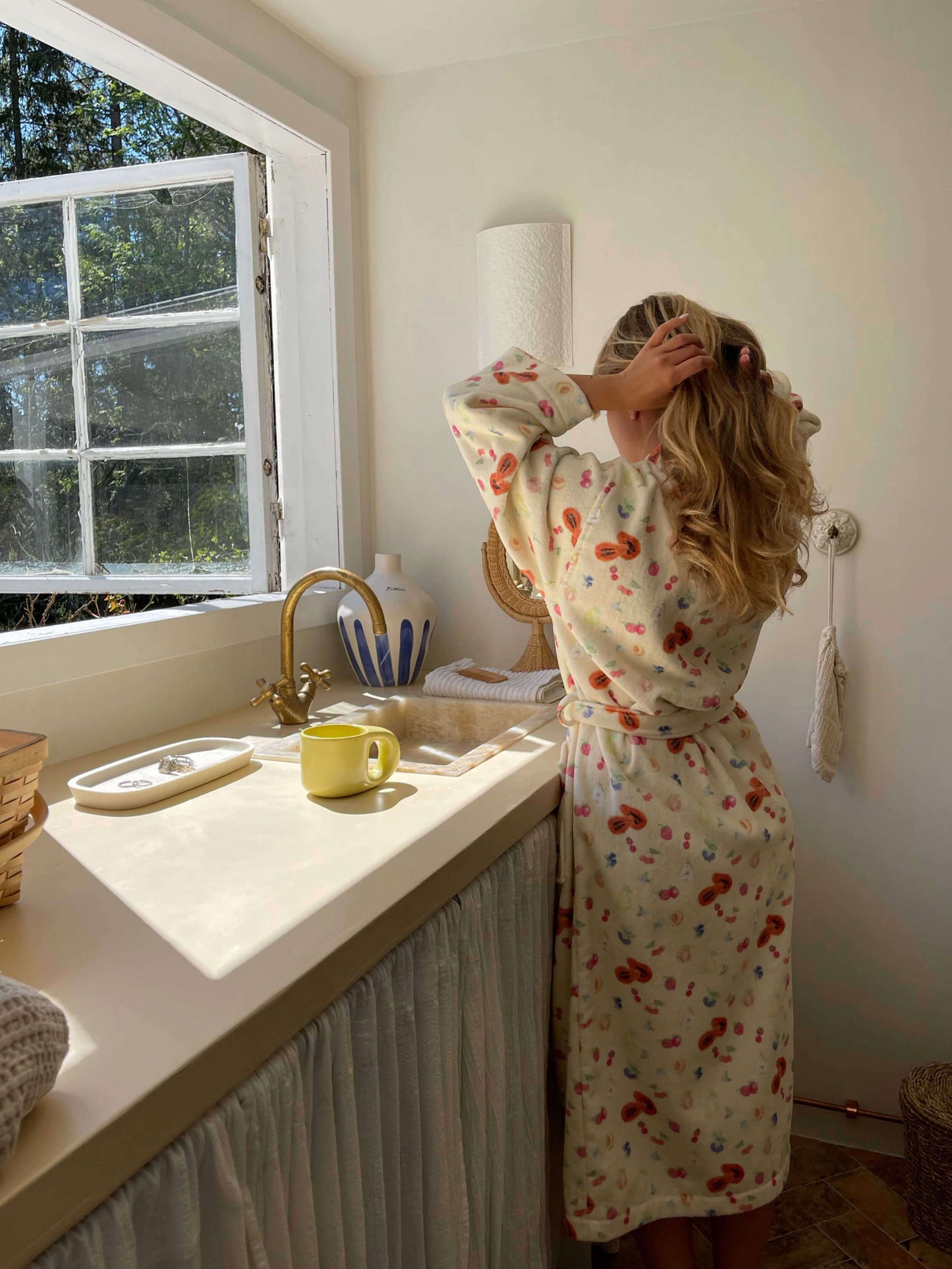 Fruit Print Midi Robe