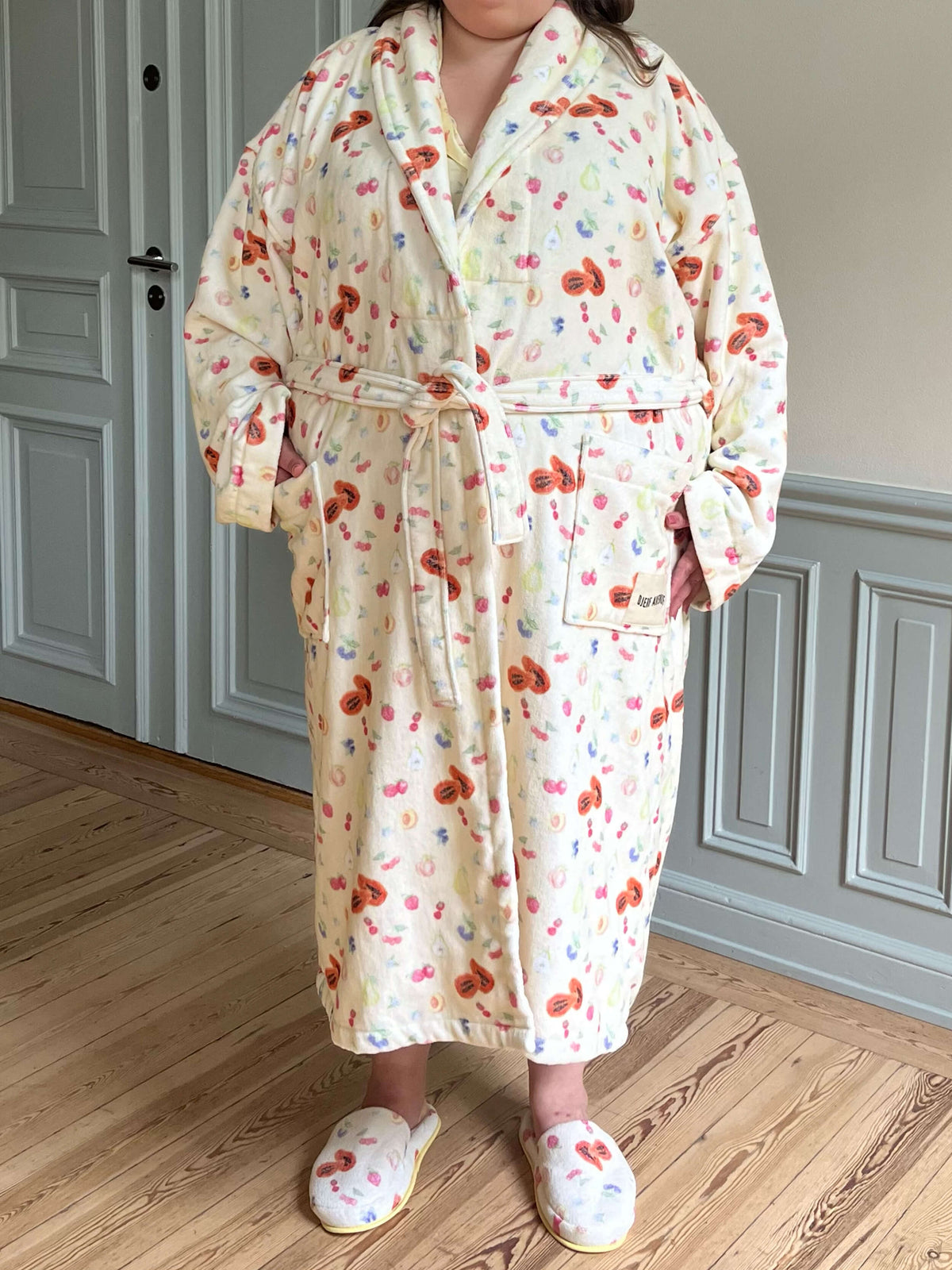 Fruit Print Midi Robe