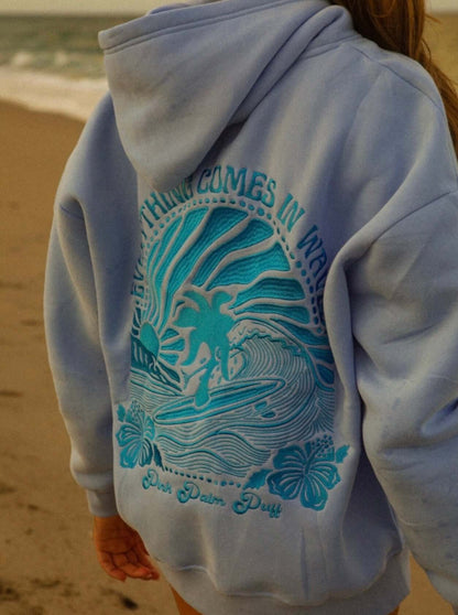 ‘Everything Comes In Waves’ Oversized Hoodie