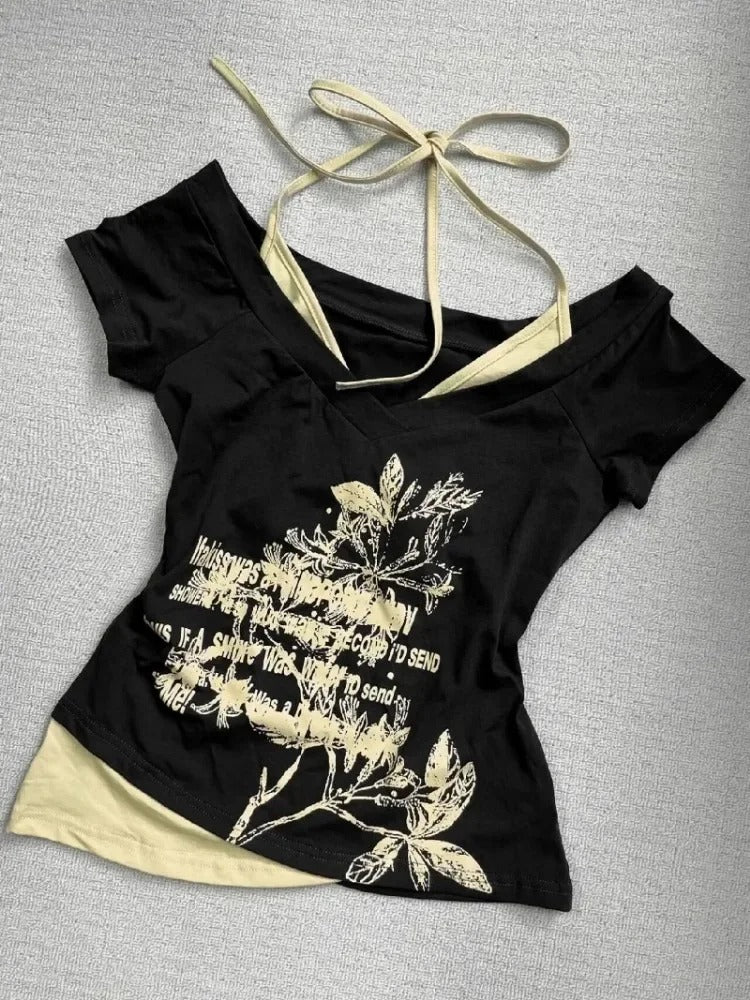 Garden Whisper Halter-strap Top