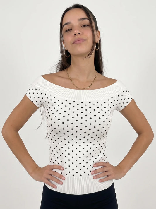 Bardot Dot Top