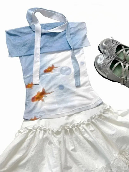 Goldfish Off-shoulder Top