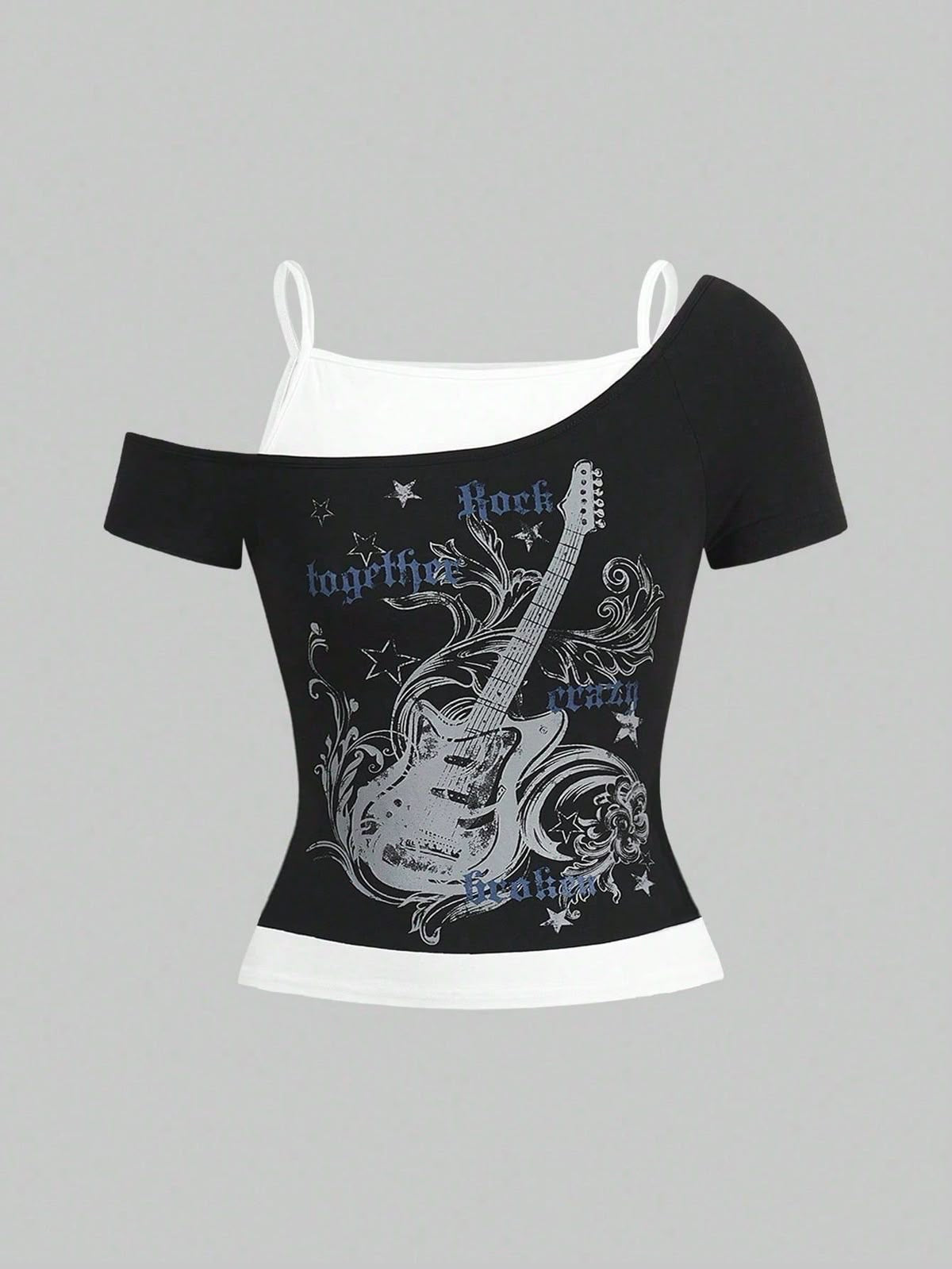 Guitar Electric Pulse Cold-Shoulder Top