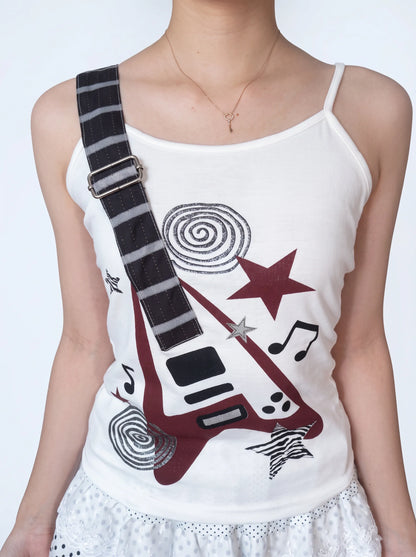 Guitar Music Graphic Camisole Top