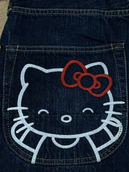 Hello Kitty Embroidered Jeans
