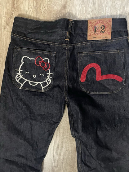Hello Kitty Embroidered Jeans
