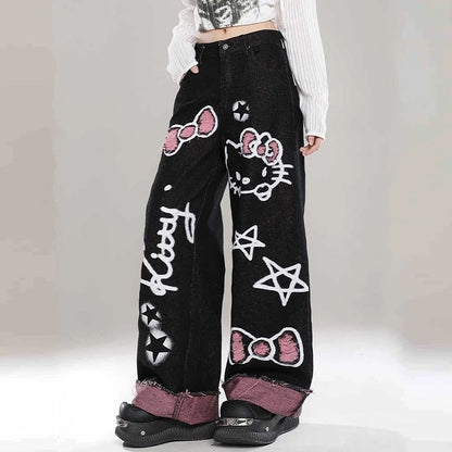 Hello Kitty Graffiti Spray Jeans