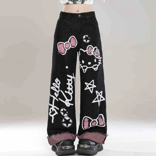 Hello Kitty Graffiti Spray Jeans