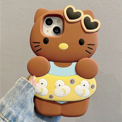 Hello Kitty Wearing Floater iPhone Case