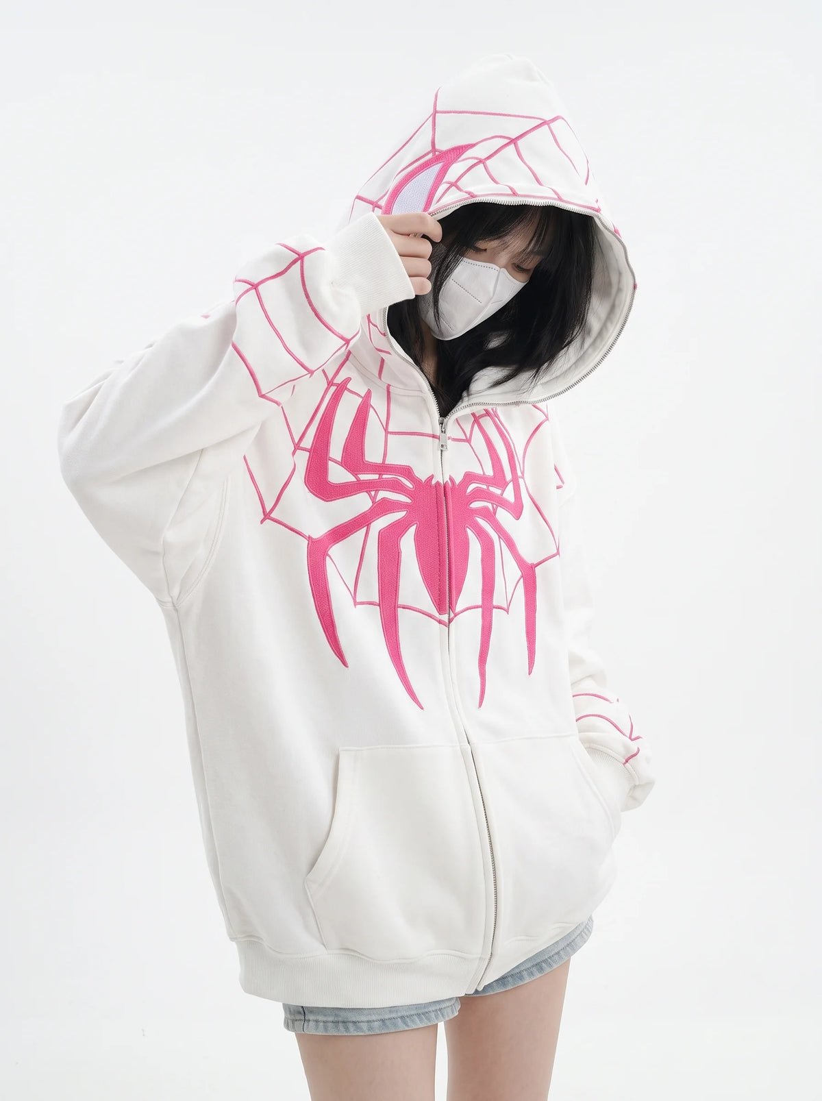Spidey Web Full Zip Up Hoodie