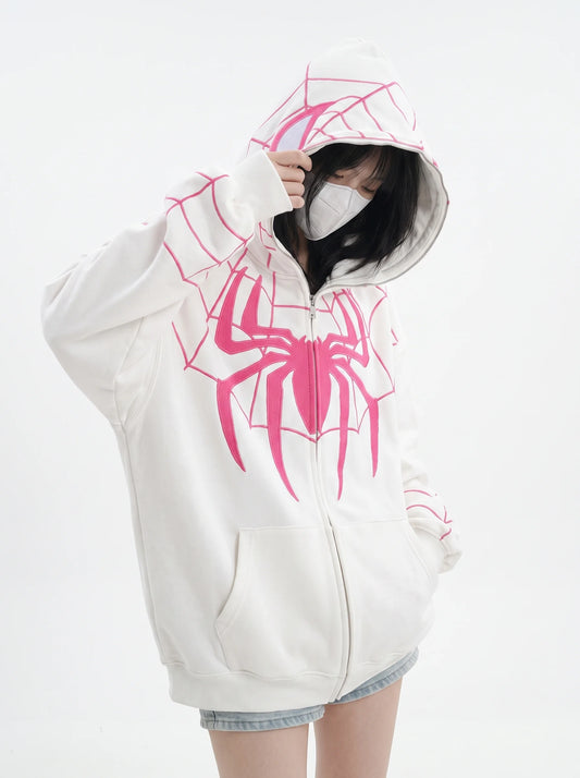 Spidey Web Full Zip Up Hoodie