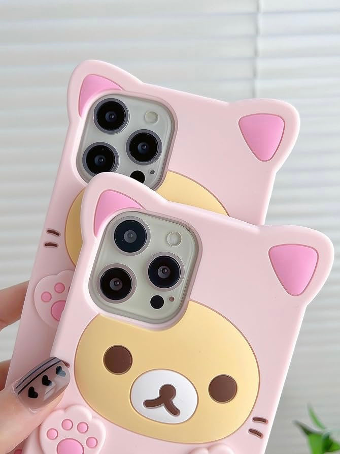 Kawaii Bear Cat iPhone Case