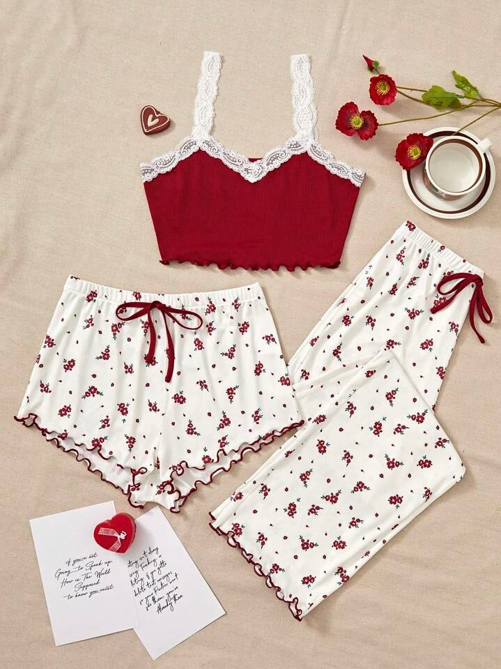 Arabis Floral 3pcs Pajama Set