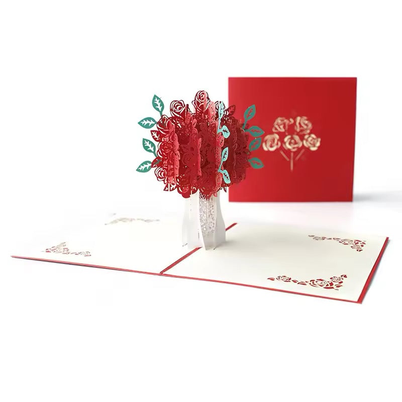 Valentine 3d Red Greeting Card