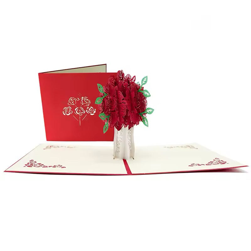 Valentine 3d Red Greeting Card