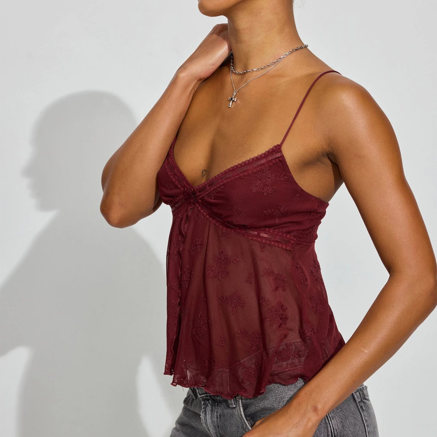 Irresistible Slit Sheer Babydoll Cami