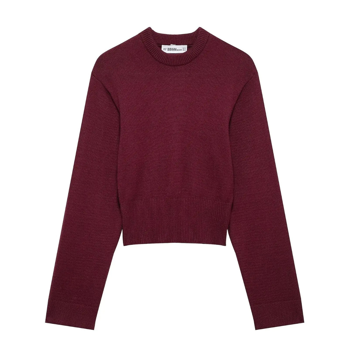 Julie Cropped Plain Sweater