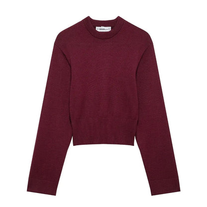 Julie Cropped Plain Sweater