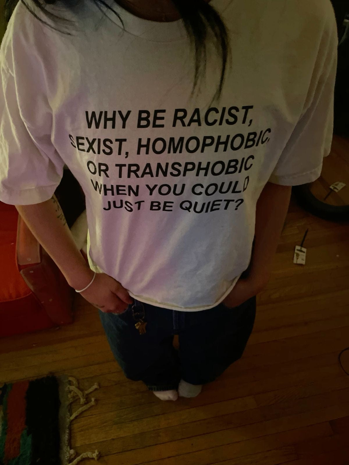 “Just Be Quiet” Statement Tee