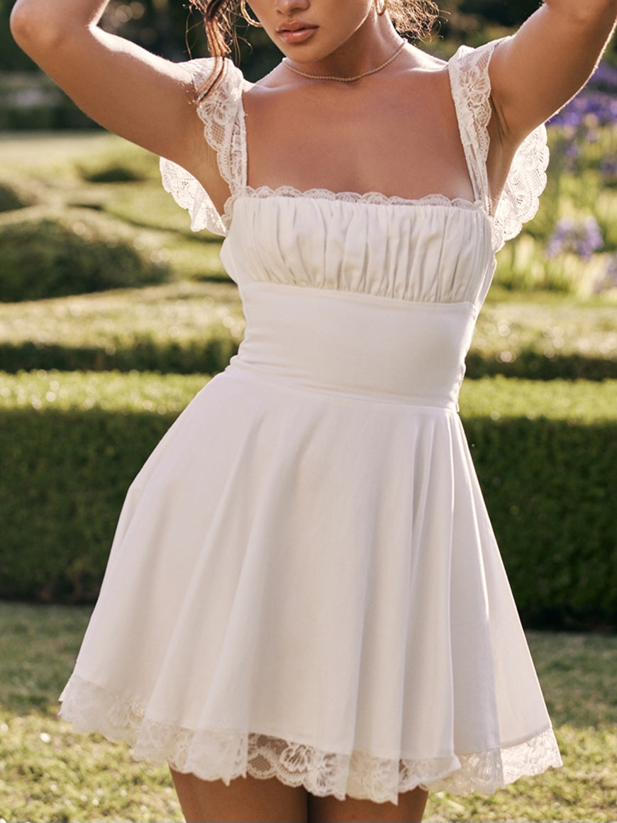 Kaia Ivory A-Line Mini Dress – Luxandluxy