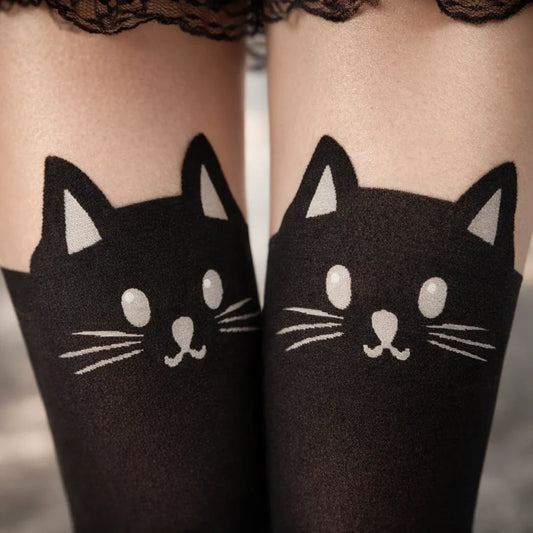 Kawaii Kitty Thigh-High Stockings