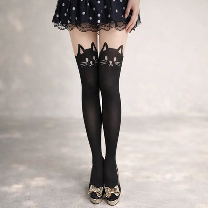 Kawaii Kitty Thigh-High Stockings