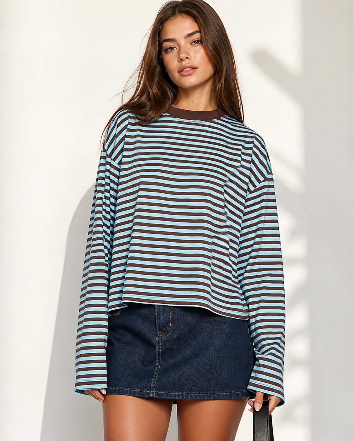 Kimberly Oversized Striped Long-Sleeve Top