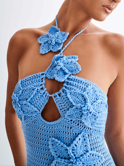 Kyla Floral Crochet Maxi Dress