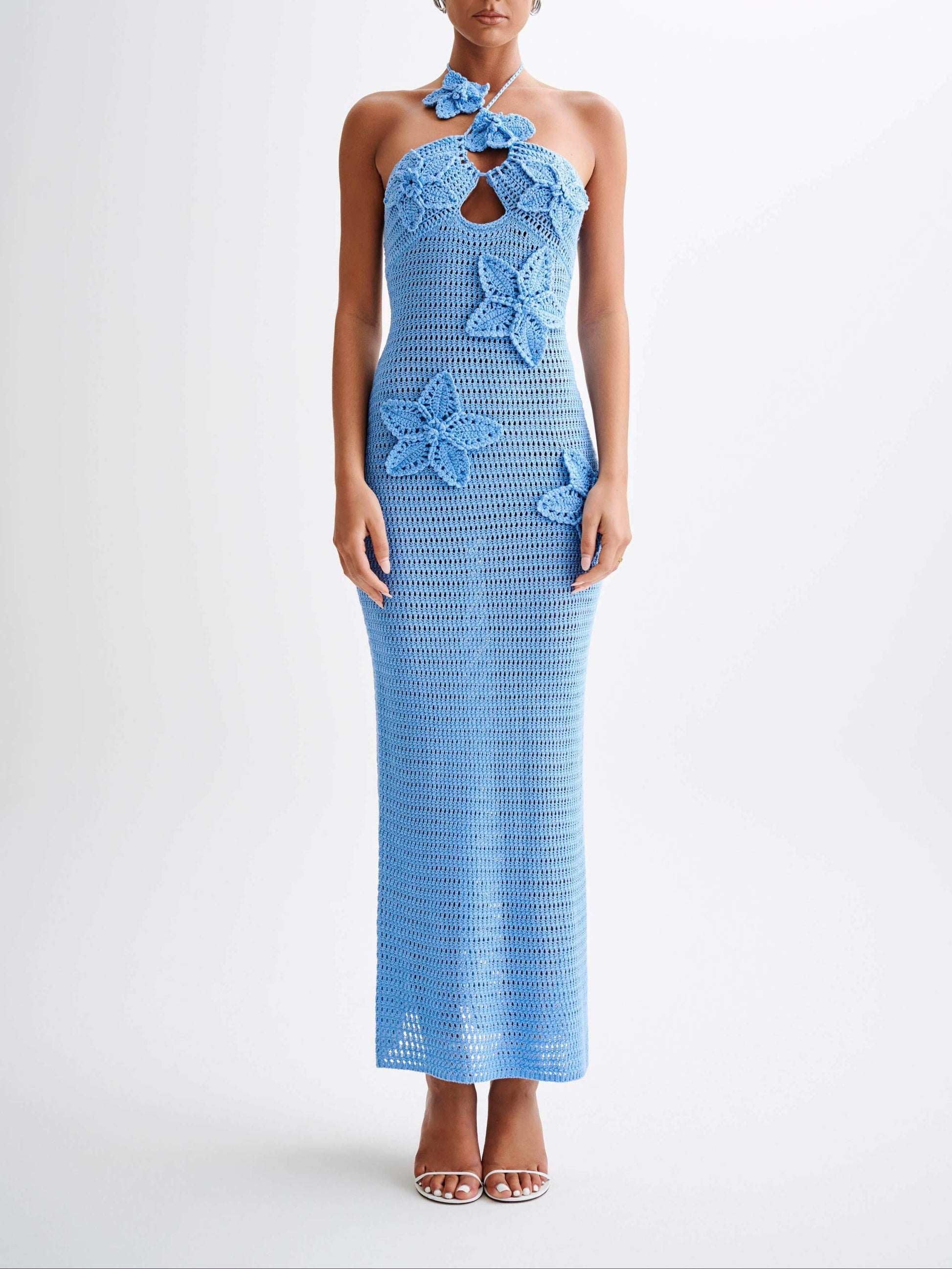 Kyla Floral Crochet Maxi Dress