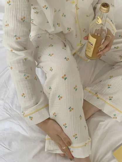 Cherry Print Pajamas Set