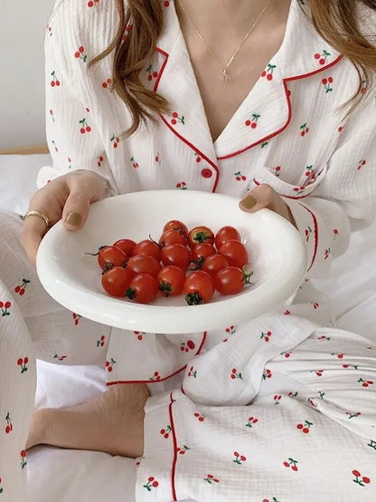 Cherry Print Pajamas Set