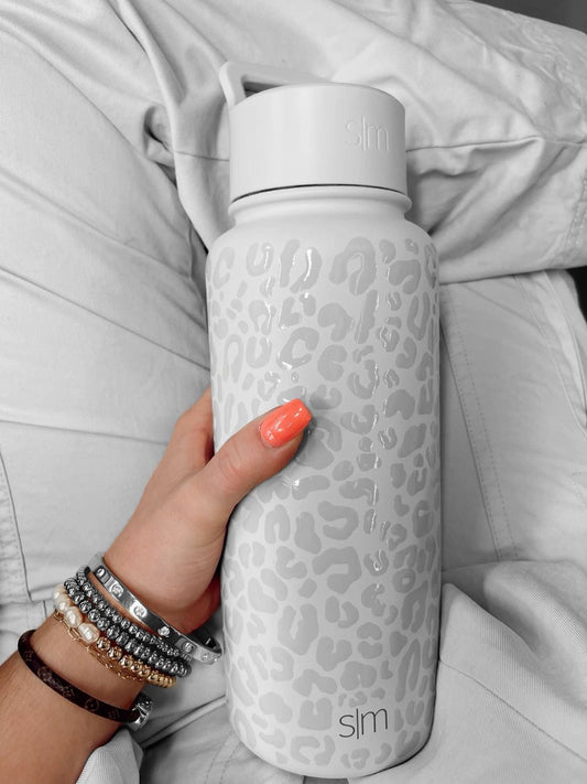 Leopard Print Insulated Water Bottle