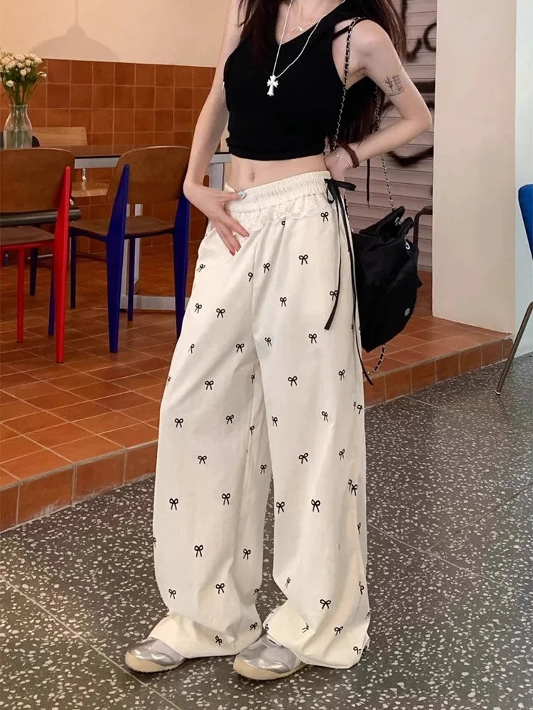 Lolita Lace Trim Bow Pants