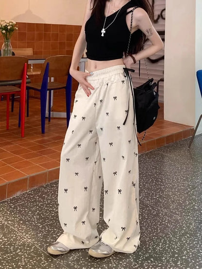 Lolita Lace Trim Bow Pants