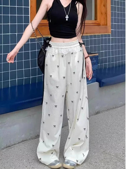 Lolita Lace Trim Bow Pants