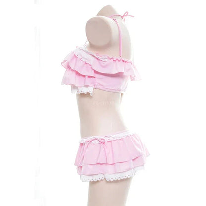 Lolita Ruffle Bandeau Bikini Set