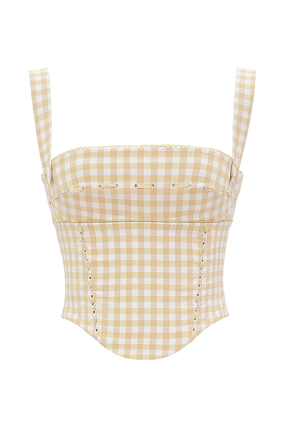 Lottie Gingerbread Gingham Corset