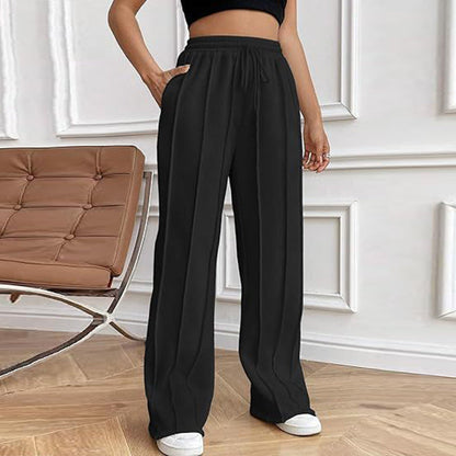 Low Rise Paneled Wide Leg Sweatpants